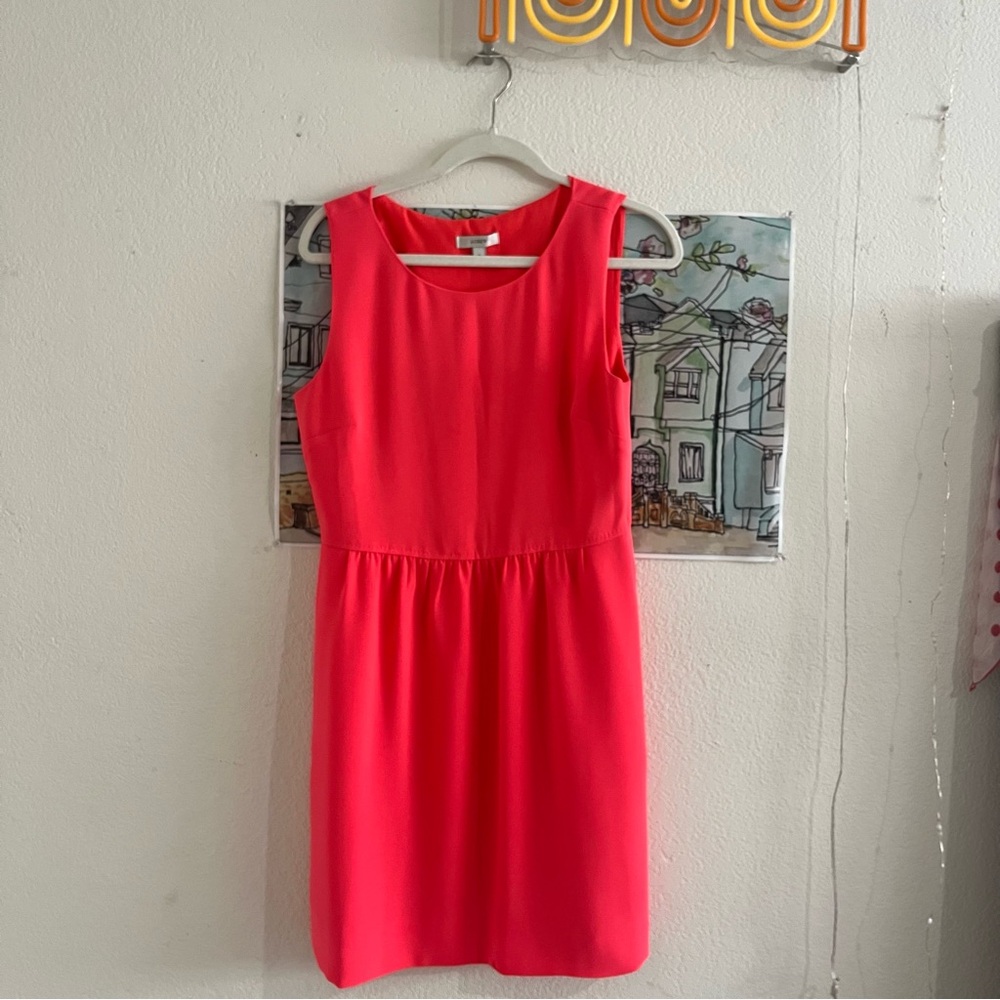 J.Crew Coral Sleeveless Fit & Flare Dress - Size 8